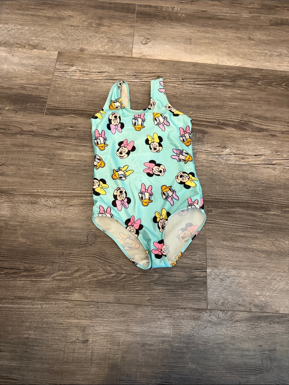 Disney Mint and White Character Print One-Piece Swimwear